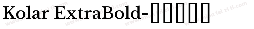 Kolar ExtraBold字体转换